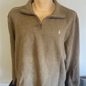 Ralph Lauren Men's Brown Quarter-Zip Sweater XXL